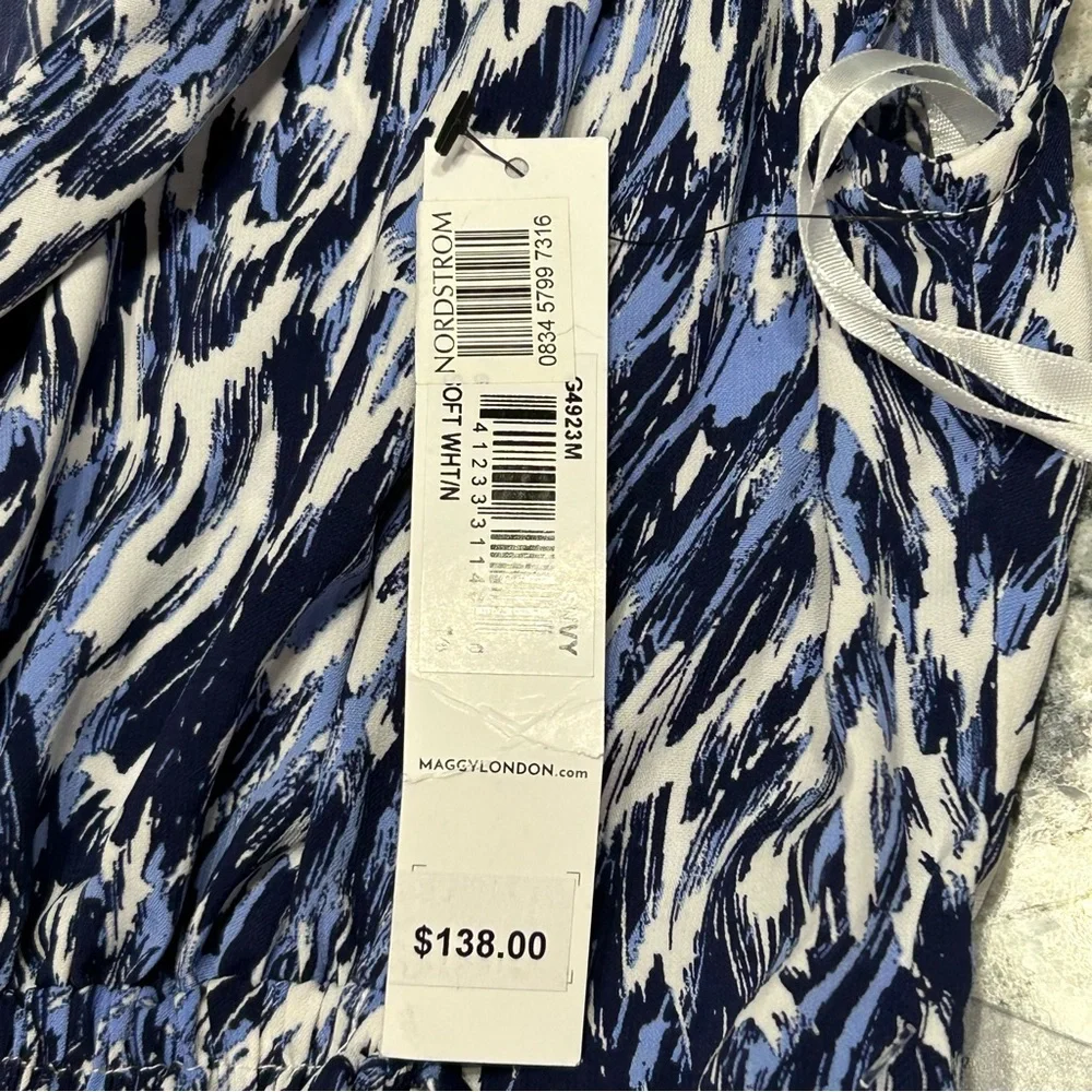 NWT Maggy London Ladies Size 14 Sleeveless Tiered Maxi Dress